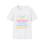 Morocco Therapy T-Shirt, Travel Tee, Unisex Graphic Shirt, Adventure Apparel, Wanderlust Gift, Vacation Reminder