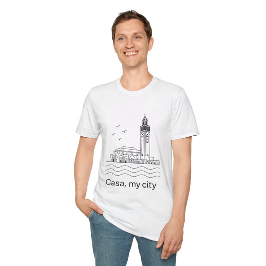 Casa My City Unisex Softstyle T-Shirt, Casual Tee, Gift for City Lovers, Urban Wear, Travel Souvenir, Home Décor Apparel