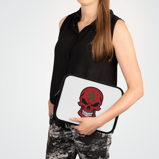 Moroccan Skull Laptop Sleeve, Cool Tech Accessory, Edgy Gift for Gamers, Festival Must-Have, Unique Computer Case