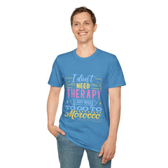 Morocco Therapy T-Shirt, Travel Tee, Unisex Graphic Shirt, Adventure Apparel, Wanderlust Gift, Vacation Reminder