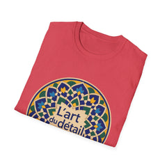 Artistic Detail Unisex T-Shirt, Mandala Tee, Boho Style Shirt, Relaxed Fit Top, Gift for Art Lovers, Casual Wear