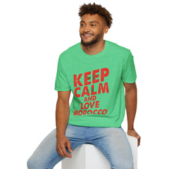 Keep Calm and Love Morocco Shirt, Unisex Softstyle T-Shirt, Gift for Travelers, Casual Wear, Souvenir, Ethnic Pride Wear