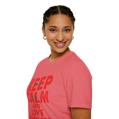 Keep Calm and Love Morocco Shirt, Unisex Softstyle T-Shirt, Gift for Travelers, Casual Wear, Souvenir, Ethnic Pride Wear