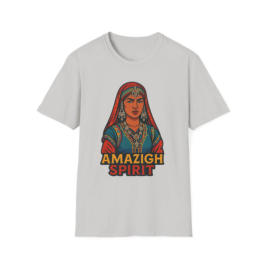 Amazigh Spirit Unisex Softstyle T-Shirt, Cultural Pride Tee, Festival Wear, Gift for Her, Ethnic Design Shirt