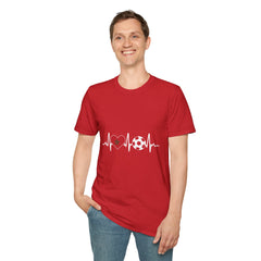 Soccer Heartbeat T-Shirt - Perfect for Sports Lovers, Gift for Soccer Fans,