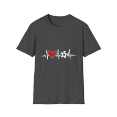 Soccer Heartbeat T-Shirt - Perfect for Sports Lovers, Gift for Soccer Fans,