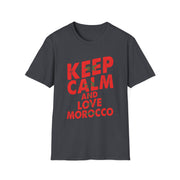 Keep Calm and Love Morocco Shirt, Unisex Softstyle T-Shirt, Gift for Travelers, Casual Wear, Souvenir, Ethnic Pride Wear