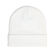 Red Floral Skull Knit Beanie | Embroidered Casual Winter Hat,