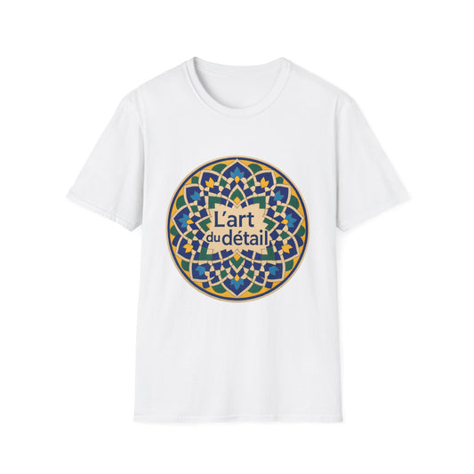 Artistic Detail Unisex T-Shirt, Mandala Tee, Boho Style Shirt, Relaxed Fit Top, Gift for Art Lovers, Casual Wear
