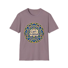 Artistic Detail Unisex T-Shirt, Mandala Tee, Boho Style Shirt, Relaxed Fit Top, Gift for Art Lovers, Casual Wear