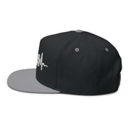 Heartbeat Soccer Flat Bill Cap | Sports Fan Hat, Embroidered Cap, Gift for Soccer Lovers, Unique Sports Hat, Outdoor Cap