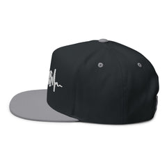 Heartbeat Soccer Flat Bill Cap | Sports Fan Hat, Embroidered Cap, Gift for Soccer Lovers, Unique Sports Hat, Outdoor Cap