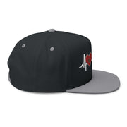 Heartbeat Soccer Flat Bill Cap | Sports Fan Hat, Embroidered Cap, Gift for Soccer Lovers, Unique Sports Hat, Outdoor Cap