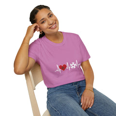 Soccer Heartbeat T-Shirt - Perfect for Sports Lovers, Gift for Soccer Fans,