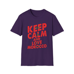 Keep Calm and Love Morocco Shirt, Unisex Softstyle T-Shirt, Gift for Travelers, Casual Wear, Souvenir, Ethnic Pride Wear