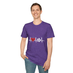 Soccer Heartbeat T-Shirt - Perfect for Sports Lovers, Gift for Soccer Fans,