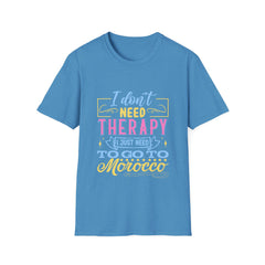 Morocco Therapy T-Shirt, Travel Tee, Unisex Graphic Shirt, Adventure Apparel, Wanderlust Gift, Vacation Reminder