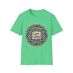 Artistic Detail Unisex T-Shirt, Mandala Tee, Boho Style Shirt, Relaxed Fit Top, Gift for Art Lovers, Casual Wear