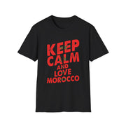 Keep Calm and Love Morocco Shirt, Unisex Softstyle T-Shirt, Gift for Travelers, Casual Wear, Souvenir, Ethnic Pride Wear
