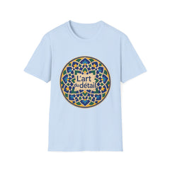 Artistic Detail Unisex T-Shirt, Mandala Tee, Boho Style Shirt, Relaxed Fit Top, Gift for Art Lovers, Casual Wear