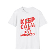 Keep Calm and Love Morocco Shirt, Unisex Softstyle T-Shirt, Gift for Travelers, Casual Wear, Souvenir, Ethnic Pride Wear