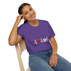 Soccer Heartbeat T-Shirt - Perfect for Sports Lovers, Gift for Soccer Fans,