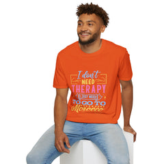 Morocco Therapy T-Shirt, Travel Tee, Unisex Graphic Shirt, Adventure Apparel, Wanderlust Gift, Vacation Reminder