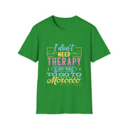 Morocco Therapy T-Shirt, Travel Tee, Unisex Graphic Shirt, Adventure Apparel, Wanderlust Gift, Vacation Reminder