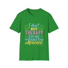 Morocco Therapy T-Shirt, Travel Tee, Unisex Graphic Shirt, Adventure Apparel, Wanderlust Gift, Vacation Reminder