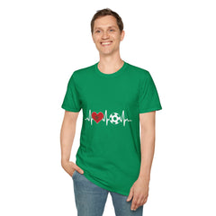 Soccer Heartbeat T-Shirt - Perfect for Sports Lovers, Gift for Soccer Fans,