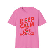 Keep Calm and Love Morocco Shirt, Unisex Softstyle T-Shirt, Gift for Travelers, Casual Wear, Souvenir, Ethnic Pride Wear