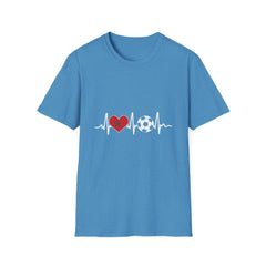 Soccer Heartbeat T-Shirt - Perfect for Sports Lovers, Gift for Soccer Fans,