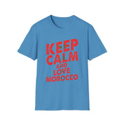 Keep Calm and Love Morocco Shirt, Unisex Softstyle T-Shirt, Gift for Travelers, Casual Wear, Souvenir, Ethnic Pride Wear