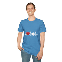 Soccer Heartbeat T-Shirt - Perfect for Sports Lovers, Gift for Soccer Fans,