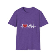 Soccer Heartbeat T-Shirt - Perfect for Sports Lovers, Gift for Soccer Fans,