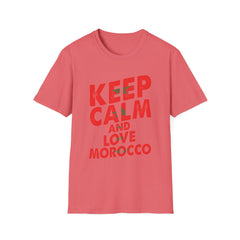 Keep Calm and Love Morocco Shirt, Unisex Softstyle T-Shirt, Gift for Travelers, Casual Wear, Souvenir, Ethnic Pride Wear