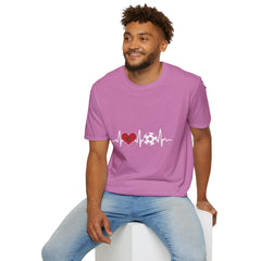 Soccer Heartbeat T-Shirt - Perfect for Sports Lovers, Gift for Soccer Fans,