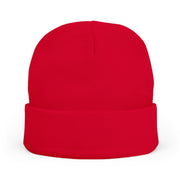 Red Floral Skull Knit Beanie | Embroidered Casual Winter Hat,