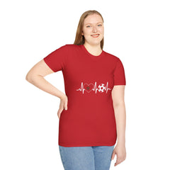 Soccer Heartbeat T-Shirt - Perfect for Sports Lovers, Gift for Soccer Fans,