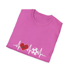 Soccer Heartbeat T-Shirt - Perfect for Sports Lovers, Gift for Soccer Fans,