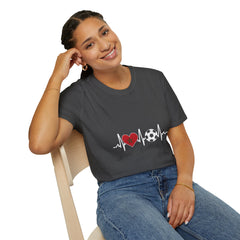 Soccer Heartbeat T-Shirt - Perfect for Sports Lovers, Gift for Soccer Fans,