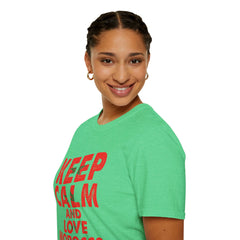 Keep Calm and Love Morocco Shirt, Unisex Softstyle T-Shirt, Gift for Travelers, Casual Wear, Souvenir, Ethnic Pride Wear