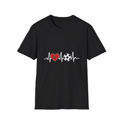 Soccer Heartbeat T-Shirt - Perfect for Sports Lovers, Gift for Soccer Fans,