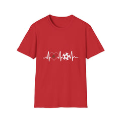 Soccer Heartbeat T-Shirt - Perfect for Sports Lovers, Gift for Soccer Fans,