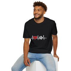Soccer Heartbeat T-Shirt - Perfect for Sports Lovers, Gift for Soccer Fans,