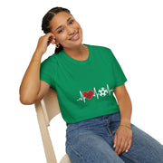 Soccer Heartbeat T-Shirt - Perfect for Sports Lovers, Gift for Soccer Fans,