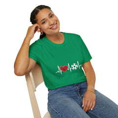 Soccer Heartbeat T-Shirt - Perfect for Sports Lovers, Gift for Soccer Fans,