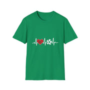 Soccer Heartbeat T-Shirt - Perfect for Sports Lovers, Gift for Soccer Fans,