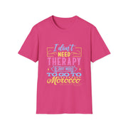 Morocco Therapy T-Shirt, Travel Tee, Unisex Graphic Shirt, Adventure Apparel, Wanderlust Gift, Vacation Reminder