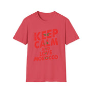 Keep Calm and Love Morocco Shirt, Unisex Softstyle T-Shirt, Gift for Travelers, Casual Wear, Souvenir, Ethnic Pride Wear